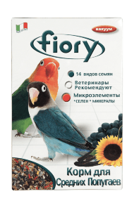 Fiory - Корм для средних попугаев Parrocchetti African, 800 г