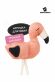 Mr.Kranch - Игрушка для собак мелких и средних пород, Фламинго с канатом и пищалкой, 24х13,5х6см