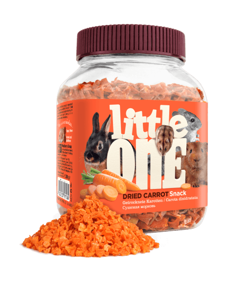 Little One Сушеная морковь - Лакомство для всех видов грызунов 200гр