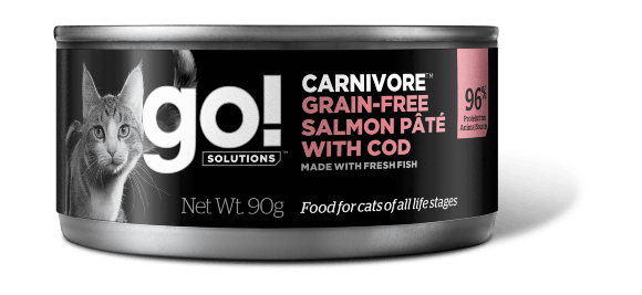 GO! Carnivore GF Salmon Pate with Cod - Беззерновые консервы для кошек с лососем и треской 100гр