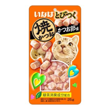 Inaba Tobitsuku Yaki Katsuo - Лакомство для кошек, запеченные трубочки со вкусом кацуобуси, 25 г