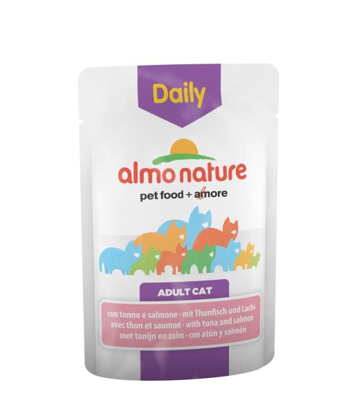 Almo Nature - консервы для кошек Меню с тунцом и лососем 70гр