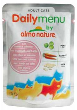 Almo Nature - консервы для кошек Меню с тунцом и лососем 70гр