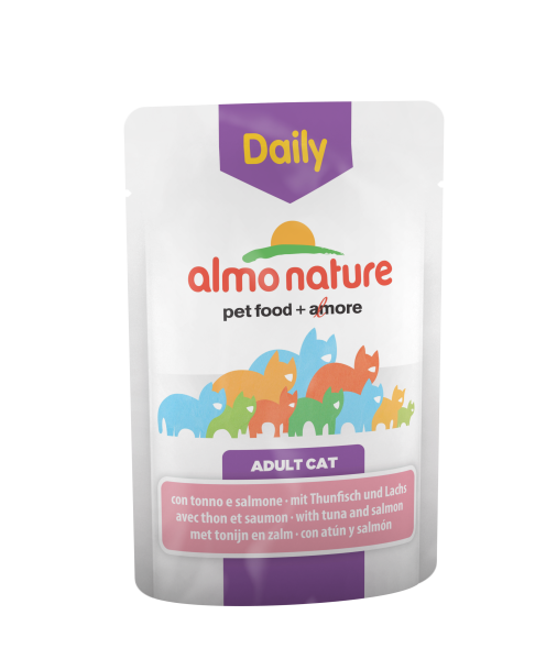 Almo Nature - консервы для кошек Меню с тунцом и лососем 70гр