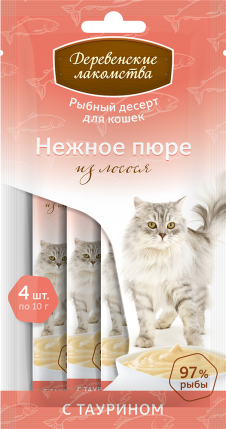 Деревенские лакомства - Нежное пюре из лосося 4*10гр
