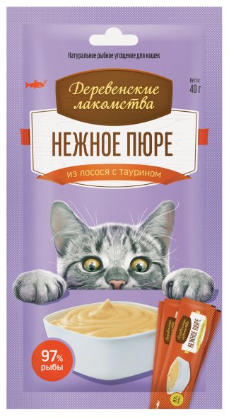 Деревенские лакомства - Нежное пюре из лосося 4*10гр