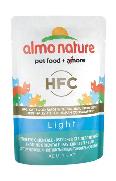 Almo Nature HFC Light - паучи для кастрированных кошек с пятнистым индо-тихоокеанским тунцом 55гр