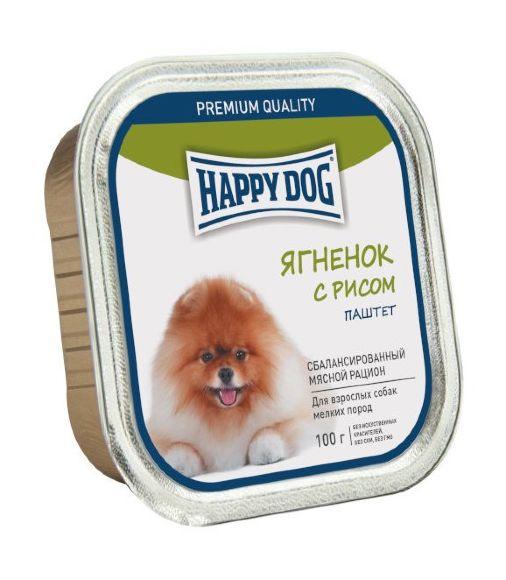 Happy Dog - Консервы для собак, Янёнок с рисом, паштет 100гр