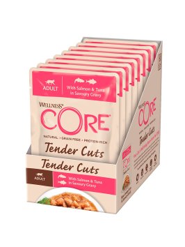 Core Tender Cuts - Паучи из лосося с тунцом в виде нарезки в соусе для кошек 85 г