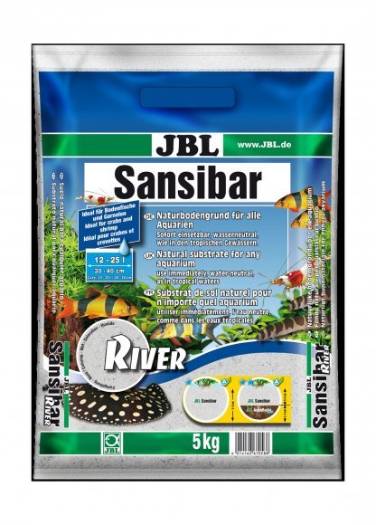 JBL Sansibar RIVER - Декоративный грунт для пресноводных и морских аквариумов, светлый с черными вкраплениями, 10 кг