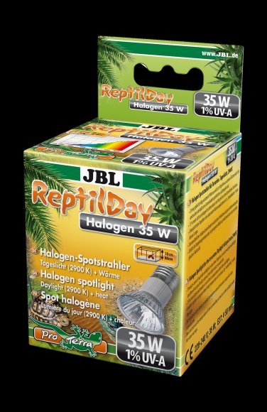 JBL ReptilDay Halogen - Галогенный точечный светильник полного спектра для террариума, 35 Вт