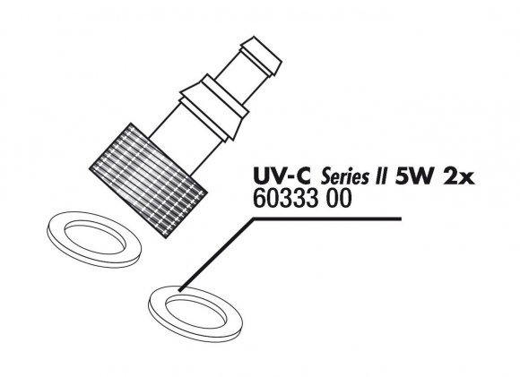 JBL AquaCristal O-ring for pipe connectors - Уплотнительная прокладка для хвостовика УФ-стерилизатора AquaCristal 5 Вт, 2 шт.