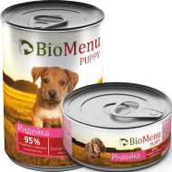 BioMenu - Консервы для щенков Индейка 100 гр