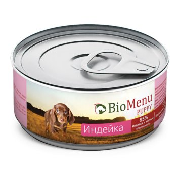 BioMenu - Консервы для щенков Индейка 100 гр