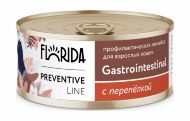 Florida Preventive Line Gastrointestinal - Консервы для кошек, "Поддержание здоровья пищеварительной системы", с Перепёлкой, 100 гр