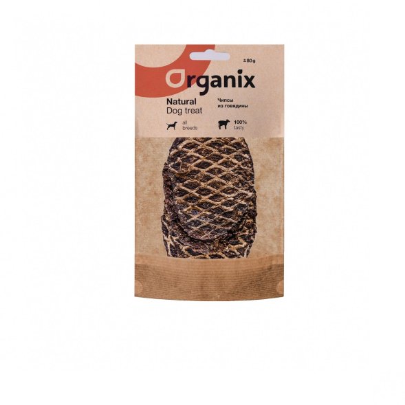 Organix - Лакомство для собак &amp;quot;Чипсы из говядины&amp;quot; 60гр