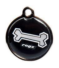 Rogz - Медальон-адресник для собак и кошек "Черная косточка"