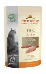 Almo Nature HFC Kitten - Холистик паучи для котят с цыпленком 55гр