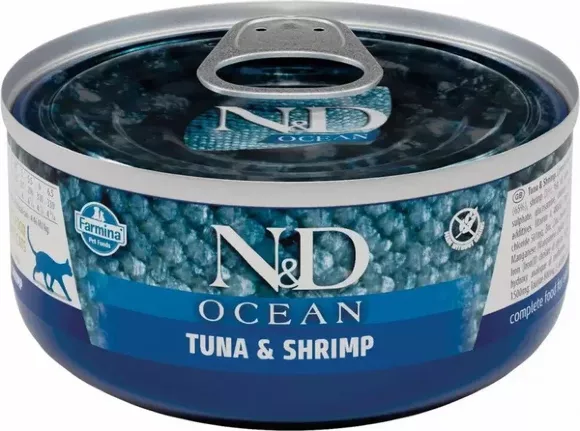 Farmina N&D Ocean - Консервы для кошек, тунец с креветками 70 гр