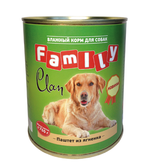 Clan Family - Консервы для собак паштет из ягненка №42 750г