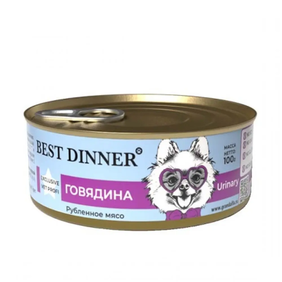 Best Dinner Urinary - Консервы для собак, с Говядиной