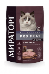 Мираторг Pro Meat - Сухой корм для стерилизованных кошек, с Кроликом