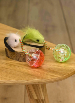 PetSHOP - Игрушка для кошек, мышка с мячиком, 2 шт