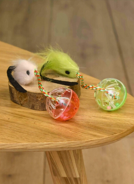PetSHOP - Игрушка для кошек, мышка с мячиком, 2 шт