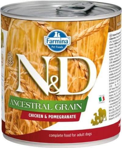 Farmina N&D Ancestral Grain - Консервы для собак, Курица с Гранатом 285 гр