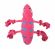Mr.Kranch Игрушка - для собак "Хамелеон" плюшевая с канатиками и пищалкой 26 см розовая