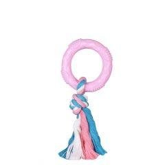 Dezzie - Игрушка для собак,  &amp;quot;Кольцо с веревкой&amp;quot;, резина, 8см,