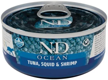 Farmina N&D Ocean - Консервы для кошек, Тунец, Кальмар, Креветки 70 гр