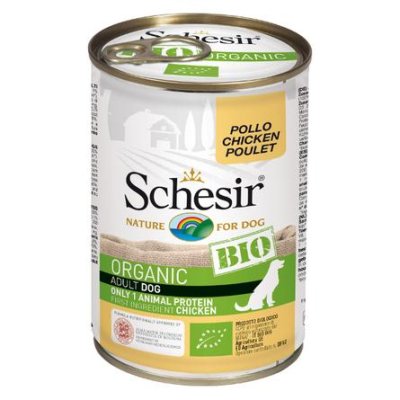 Schesir Bio - Консервы для взрослых собак всех пород, с курицей