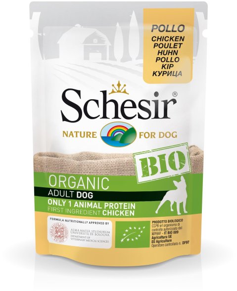 Schesir Bio - Консервы для взрослых собак всех пород, с курицей