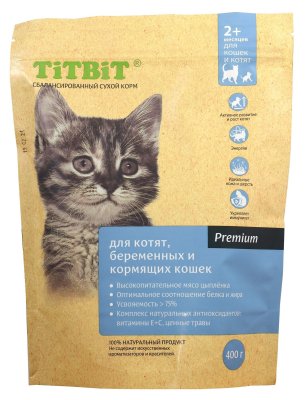 TiTBiT - Корм сухой для котят , беременных и кормящих кошек 400гр TiTBiT - Корм сухой для котят , беременных и кормящих кошек 400гр