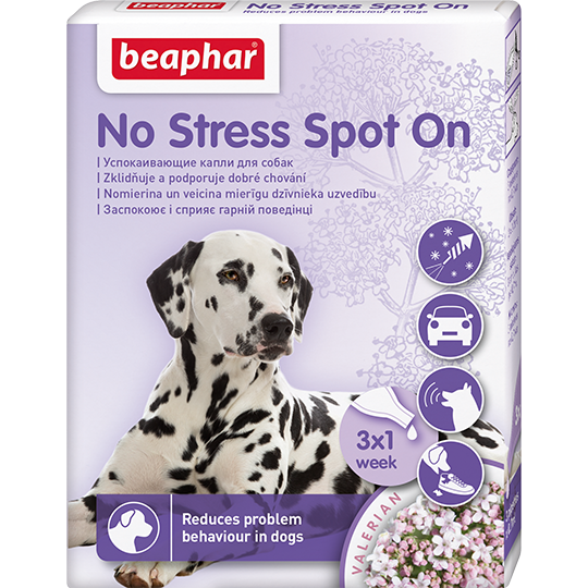 Beaphar - Успокаивающие капли для собак 3 пипетки (No Stress Spot On)