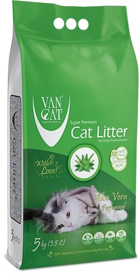 Van Cat - Комкующийся наполнитель без пыли, с ароматом Алое вера