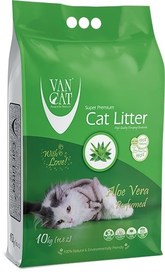 Van Cat - Комкующийся наполнитель без пыли, с ароматом Алое вера