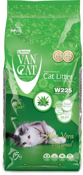 Van Cat - Комкующийся наполнитель без пыли, с ароматом Алое вера