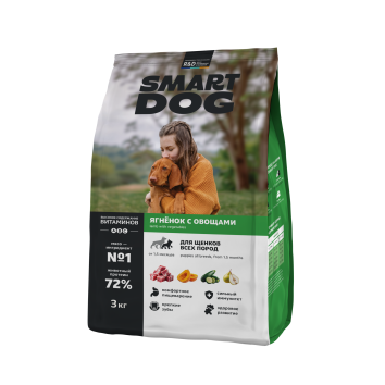 Smart Dog - Сухой корм для щенков всех пород, с Ягненком