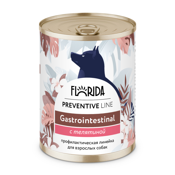 Florida Preventive Line Gastrointestinal - Консервы для собак, &amp;quot;Поддержание здоровья пищеварительной системы&amp;quot;, с Телятиной (Профилактика)