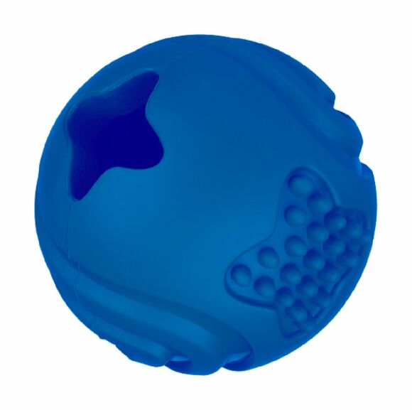 Mr.Kranch - Игрушка для собак Мяч 6,5 см, Синий, с ароматом курицы