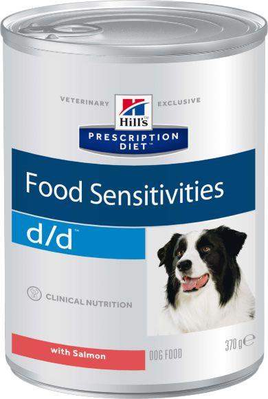Hill's Prescription Diet d/d Food Sensitivities - Лечебные консервы для собак при пищевой аллергии, с лососем 370гр