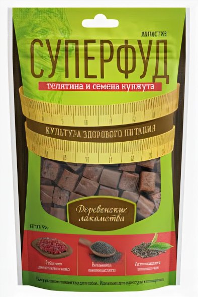 Деревенские Лакомства - СУПЕРФУД - Телятина и семена кунжута 90гр