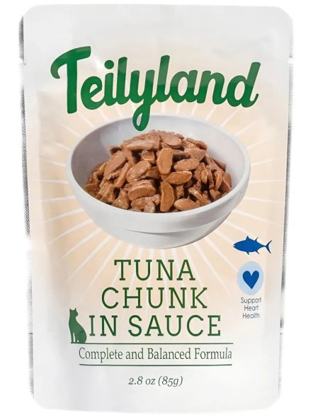 Pettric Teilyland - Влажный полнорационный корм для взрослых кошек с тунцом в соусе, 85г