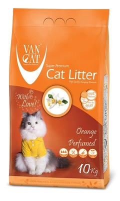 Van Cat - Комкующийся наполнитель без пыли, с ароматом Апельсина