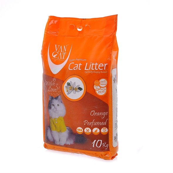 Van Cat - Комкующийся наполнитель без пыли, с ароматом Апельсина
