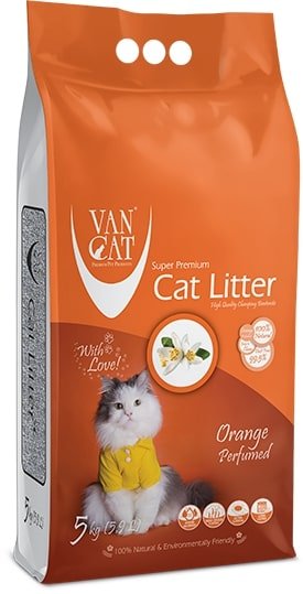 Van Cat - Комкующийся наполнитель без пыли, с ароматом Апельсина