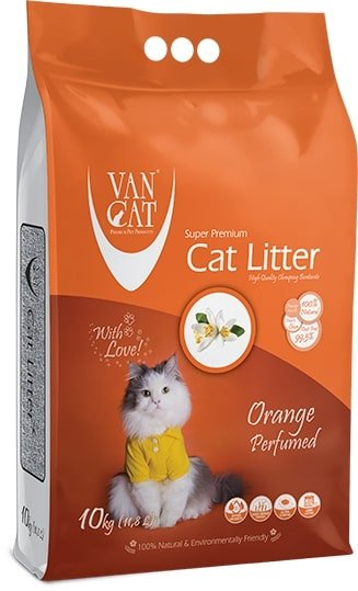 Van Cat - Комкующийся наполнитель без пыли, с ароматом Апельсина