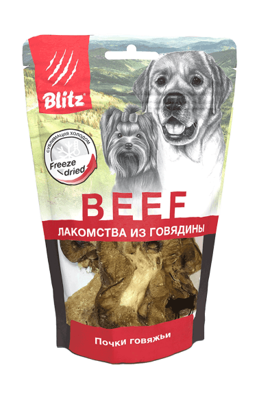 Blitz - Лакомство для собак, Почки говяжьи, 60 гр